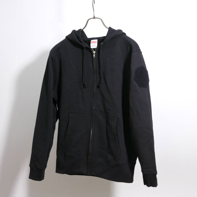 海上自衛隊 ワッペンカスタム ジップアップパーカー ベルクロ・七角形