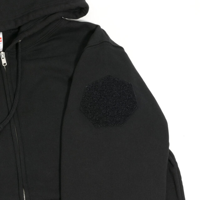 海上自衛隊 ワッペンカスタム ジップアップパーカー ベルクロ・七角形