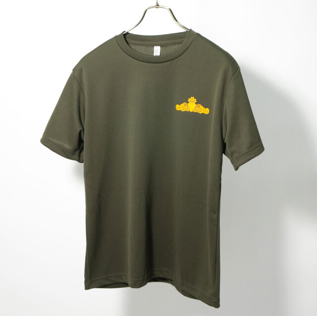 海上自衛隊 水上艦艇き章 左胸プリント Tシャツ