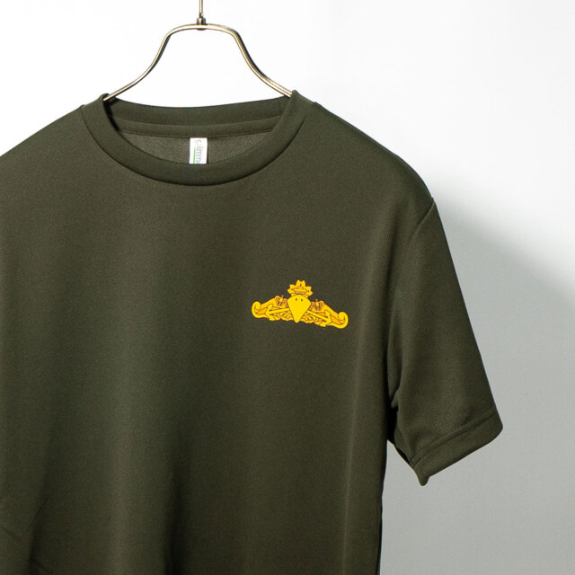 海上自衛隊 水上艦艇き章 左胸プリント Tシャツ