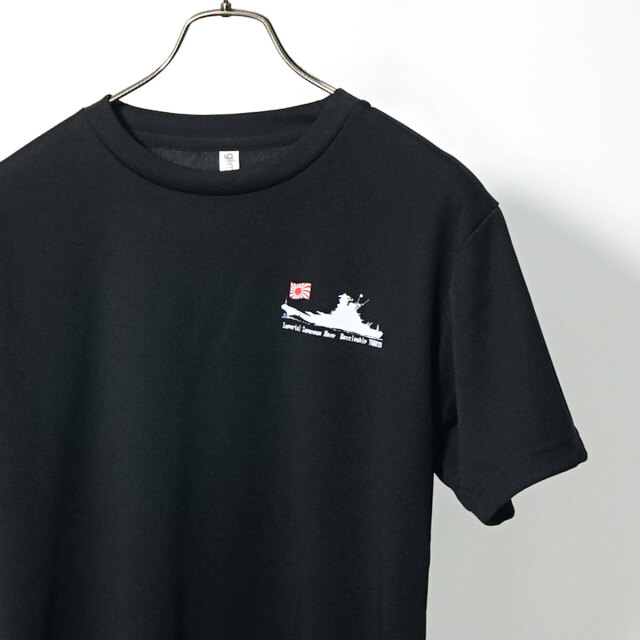 Tシャツ 左胸DTF Battle Ship YAMATO ＋ なびき軍艦旗