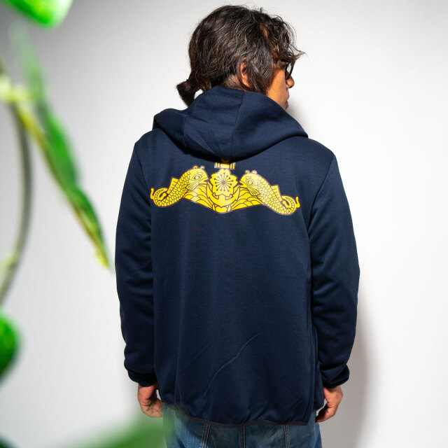 海上自衛隊 ドルフィンマーク 背中 ドライ・ライトジップパーカー