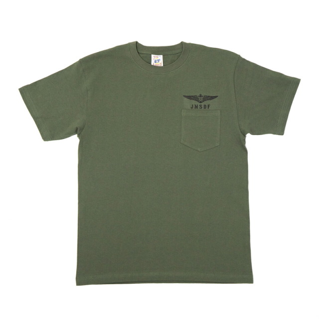 マーク Tシャツ　マークトレカ付き ポケット付き Tシャツ（ 海上自衛隊 ウィングマーク ）