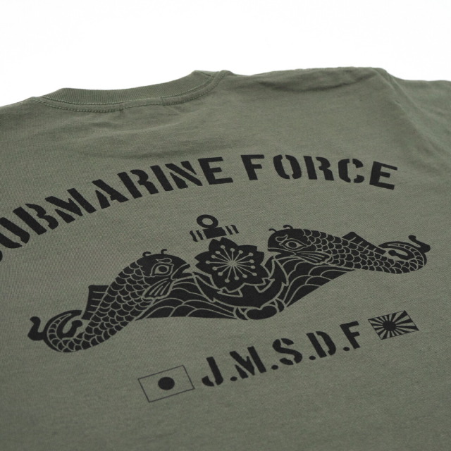 ポケット付き Tシャツ（ 海上自衛隊 ドルフィンマーク [ 潜水艦き章