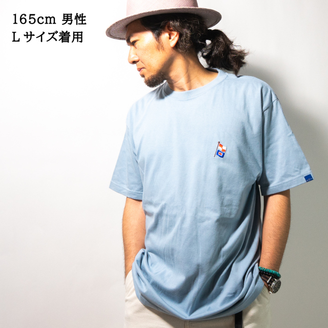 左胸刺繍Tシャツ ( UW旗 ・ 国際信号旗 )