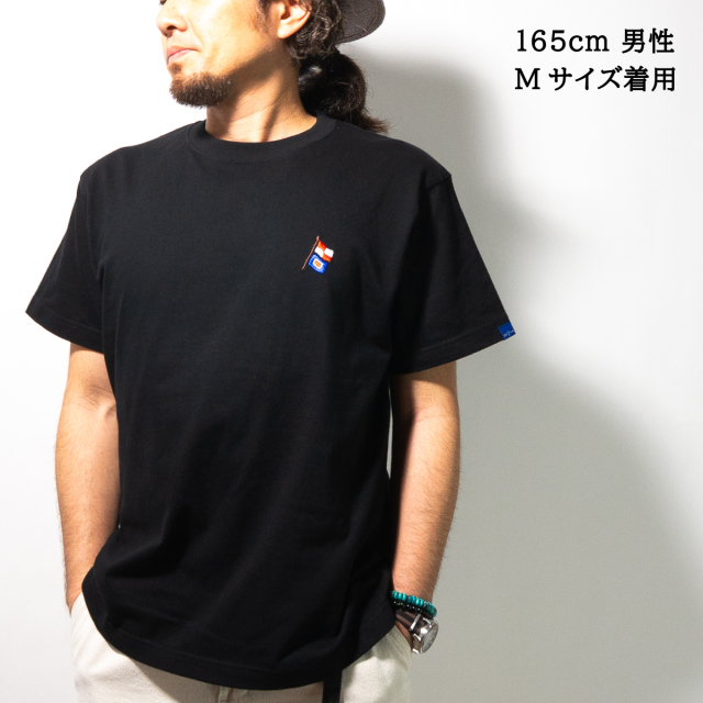 左胸刺繍Tシャツ ( UW旗 ・ 国際信号旗 )