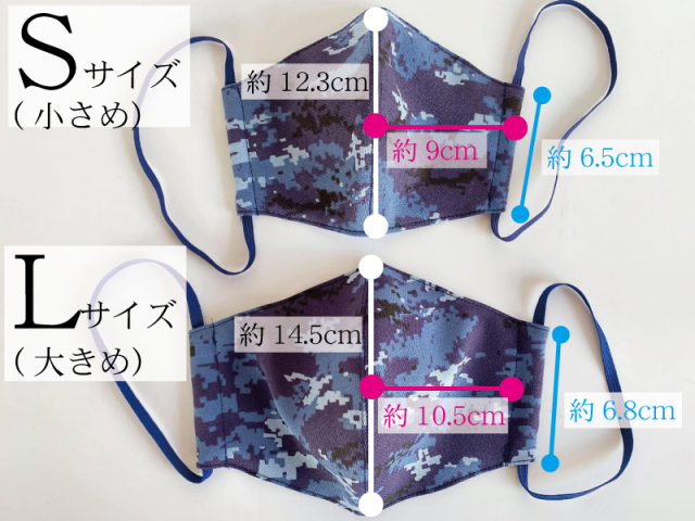 海上自衛隊 デジタル迷彩柄布マスク