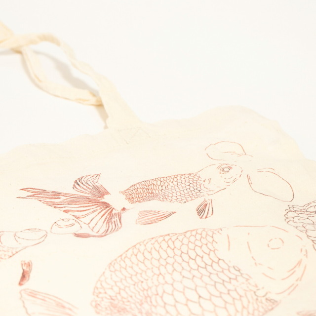 シーチングバッグ ウオッシュ加工 ( 金魚 ) 河崎海斗 [ HUG KURE LAB