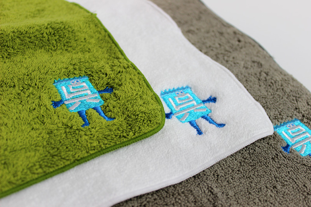 呉氏」今治ハンドタオル(全身柄)刺繍 今治タオル