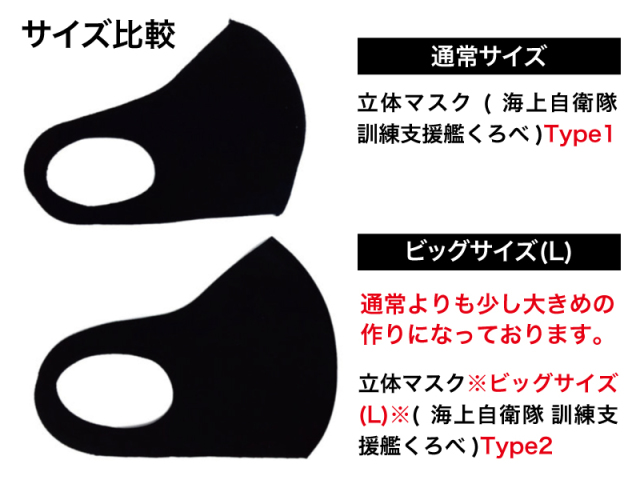 立体マスク(海上自衛隊 訓練支援艦くろべ)Type1