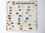 手ぬぐいハンカチ【国際信号旗(古地図柄)】