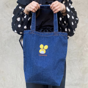 「 レモうっさ」 デニム トートバッグ