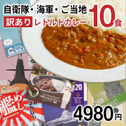 【訳あり】自衛隊・海軍・ご当地 レトルトカレー 10食セット