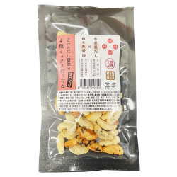 ２つのだし醤油の４種ミックス柿のたね袋表