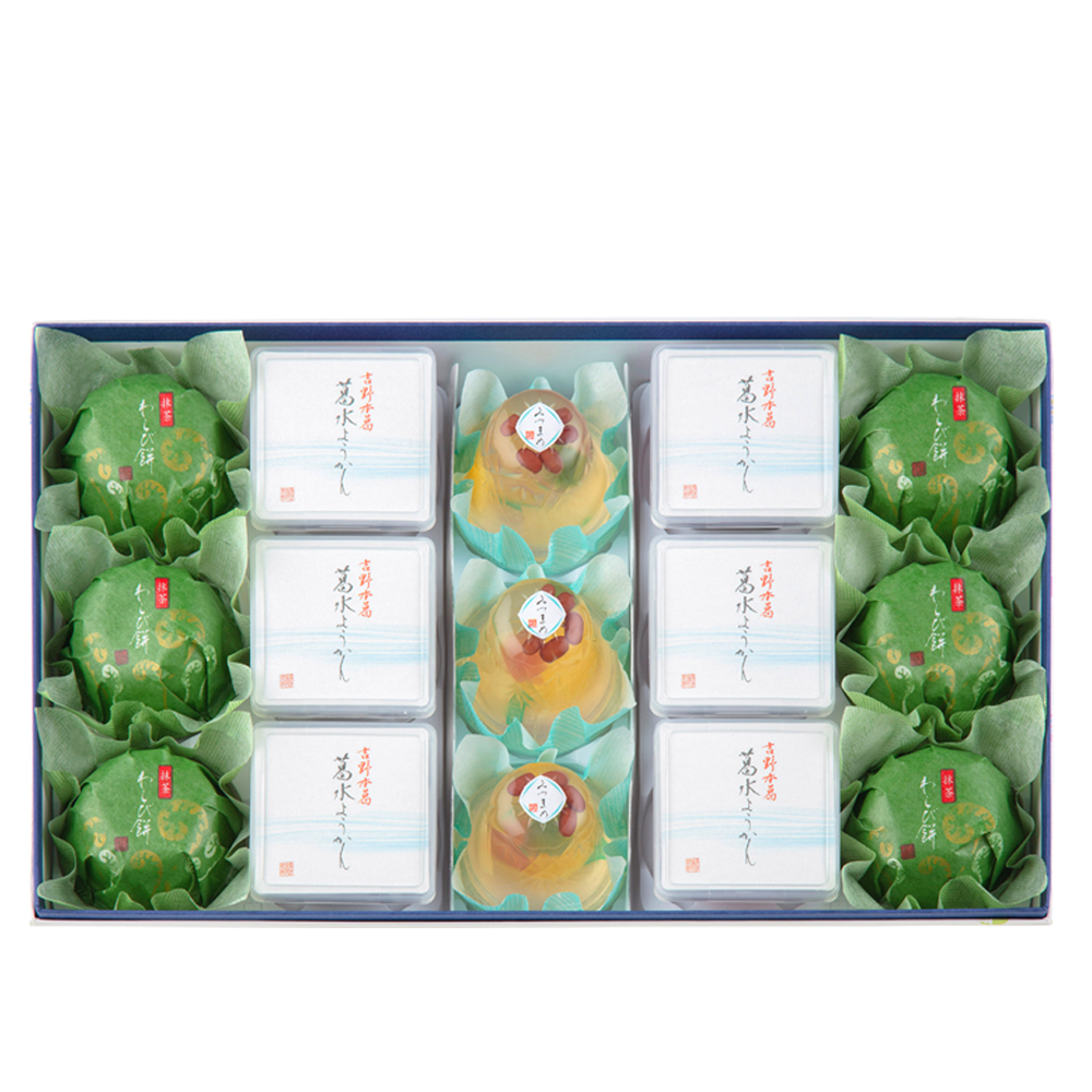 葛入り水ようかん詰合せ 15個入 (葛入り水ようかん5・冷やしあんとろり