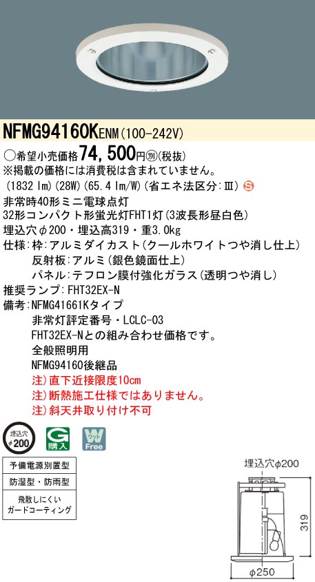 panasonic パナソニック　NFMG94160KENM100-24232