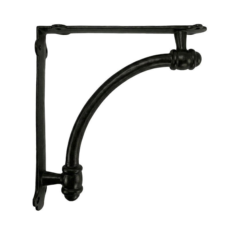 ロートアイアン製棚受けブラケット｜おしゃれなブラックアイアン棚受け金具