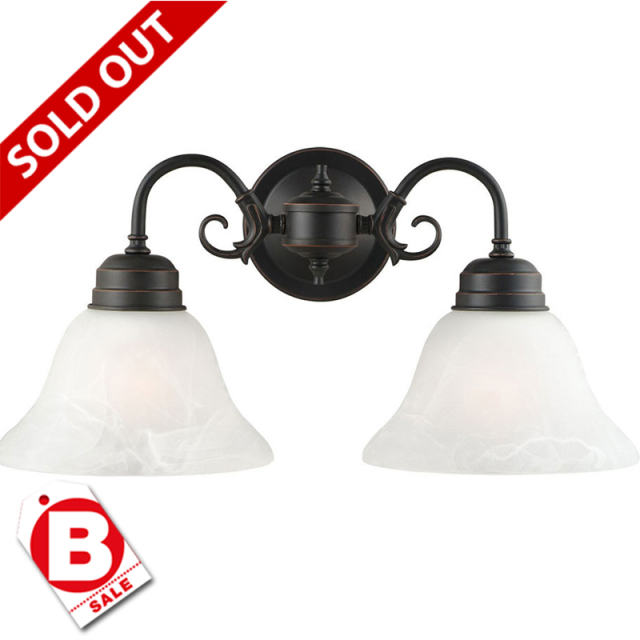 【訳アリ】ミルブリッジNEW ORB2灯ブラケット・ウォールライト（オイルラブドブロンズ）｜ガラスシェード｜屋内用スコンス｜品番：LDH-514471-B20250109