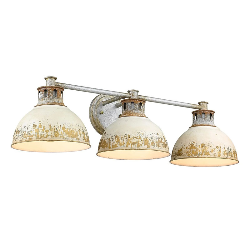 キンスレイ3灯壁付けブラケット照明（アンティークアイボリー）｜バスライト｜おしゃれな屋内用ウォールライト｜品番：LGL-0865BA3AGVAi