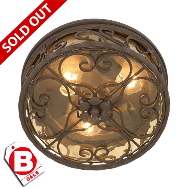 【訳アリ】カーサセビリア3灯シーリングライト｜サークル型｜ガラスシェード｜おしゃれな屋外用照明・アウトドアライト（防滴タイプ）｜品番：LJT-51064-B20241219