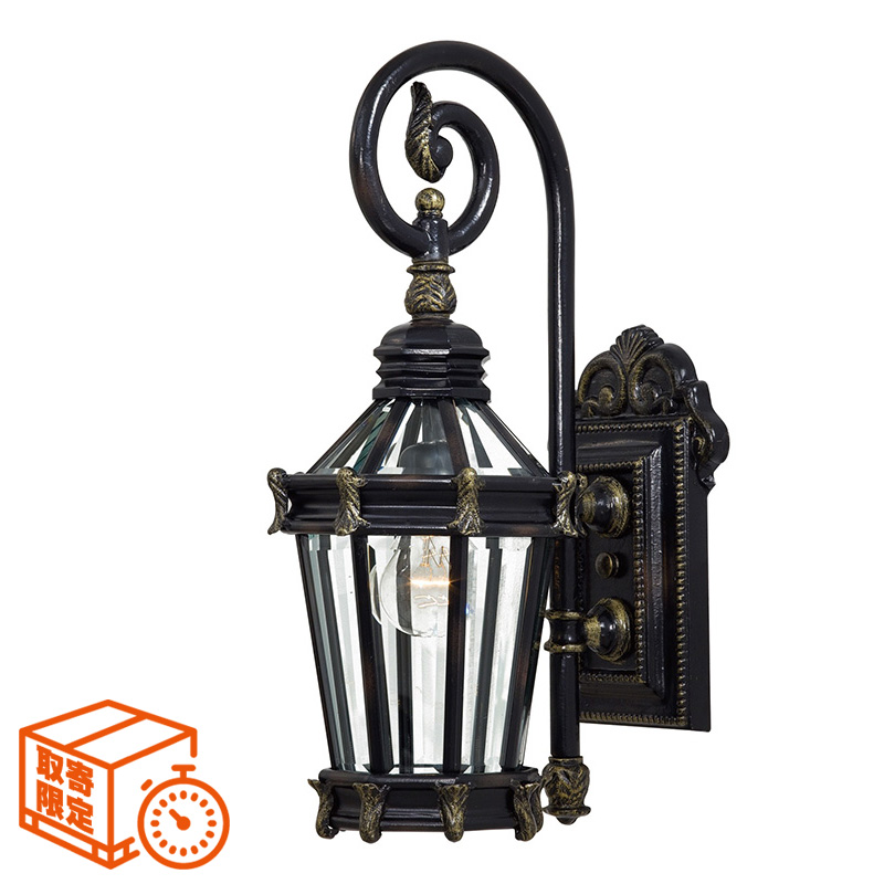 【取寄せ】ストラトフォードホール1灯壁付けブラケット照明ライト（ヘリテージ＆ゴールド）｜ダウン型｜おしゃれな屋外用防滴｜品番：LMK-893095