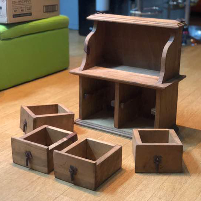 アンティーク,無垢パイン材,棚