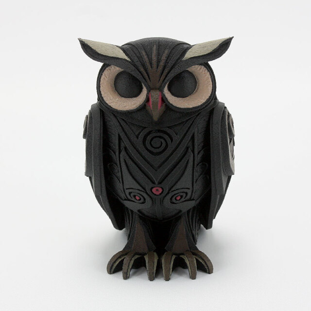 アンティーク調デザインのフクロウオブジェ｜3Dプリント×手塗りアート雑貨