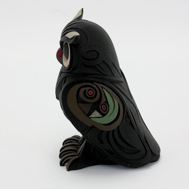 アンティーク調デザインのフクロウオブジェ｜3Dプリント×手塗りアート雑貨