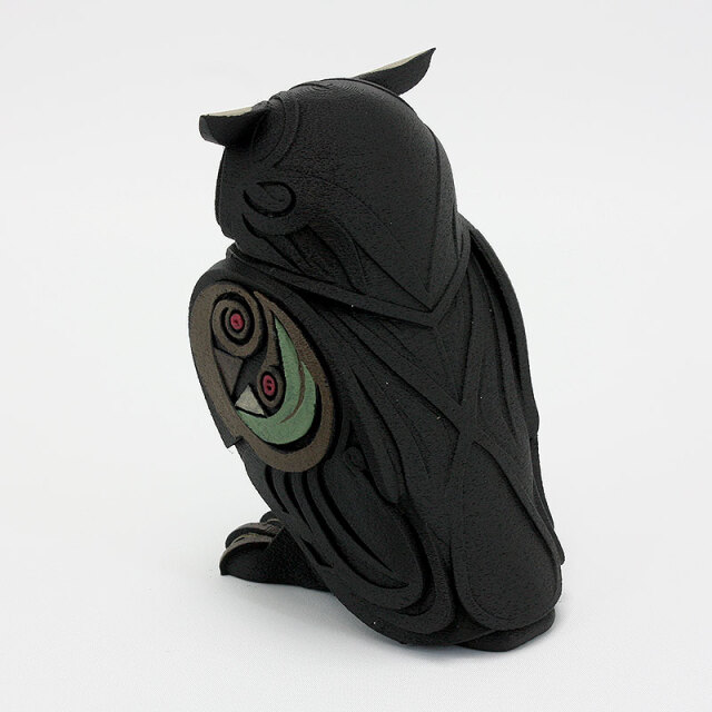 アンティーク調デザインのフクロウオブジェ｜3Dプリント×手塗りアート雑貨