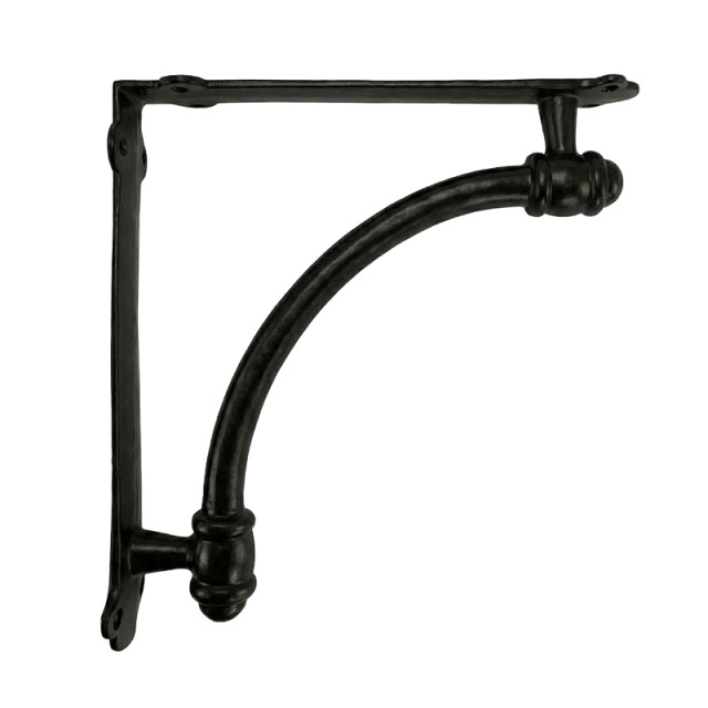 ロートアイアン製棚受けブラケット｜おしゃれなブラックアイアン棚受け金具