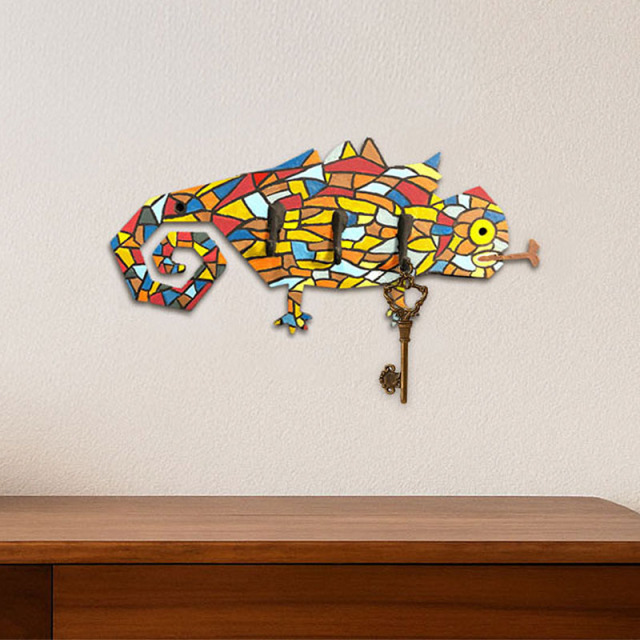 アイアンの質感が素晴らしい高品質なアイアン鍵掛け・ウォールデコのインテリア設置例