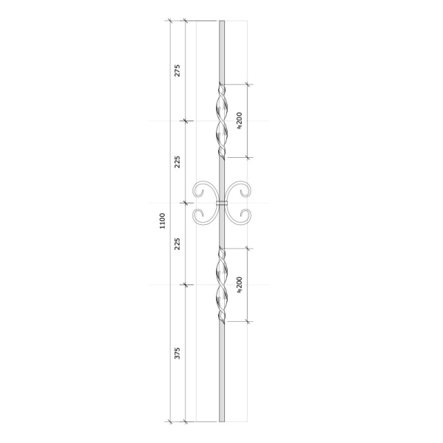 ロートアイアン子柱,アイアンバラスター,通販,販売