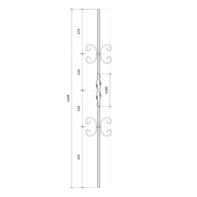 ロートアイアン子柱,アイアンバラスター,通販,販売