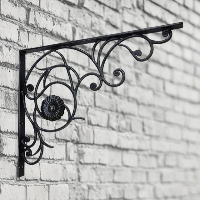 ハンガー,ブラケット,物干し竿,ランドリーホルダー,ロートアイアン,アイアン,おしゃれ,アンティーク