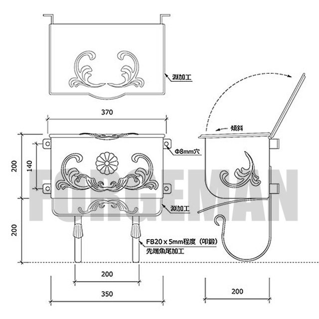 ロートアイアン,郵便ポスト,クラシック