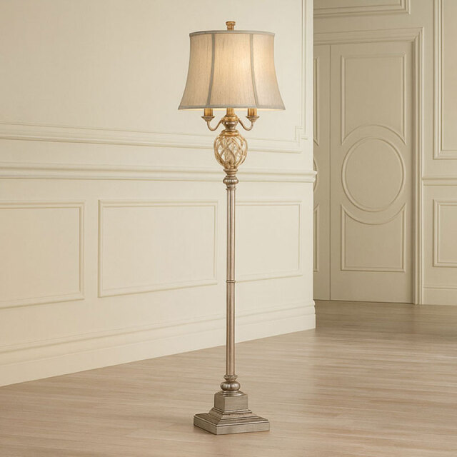 おしゃれで存在感のあるアンティーク調フロアランプ間接照明