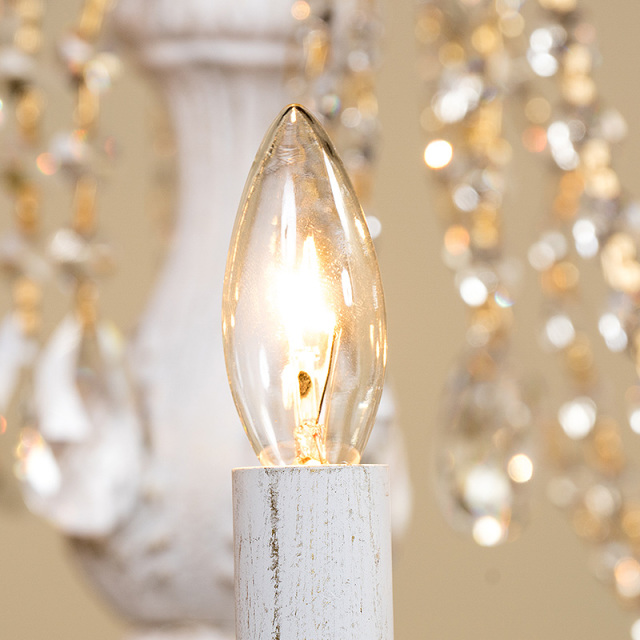 輸入シャンデリア,可愛い,お洒落,ホワイト,白系