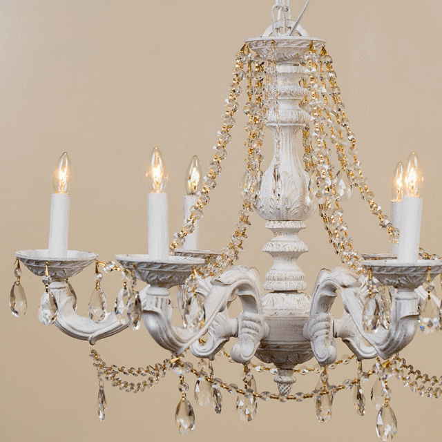 輸入シャンデリア,可愛い,お洒落,ホワイト,白系