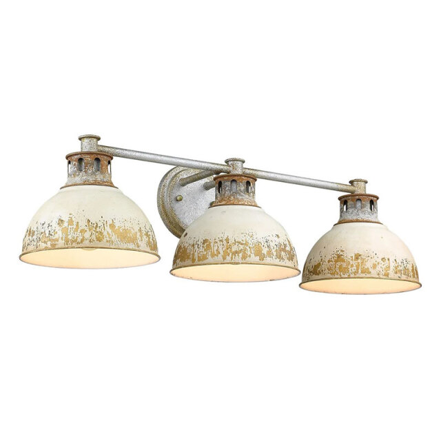 キンスレイ3灯壁付けブラケット照明（アンティークアイボリー）｜バスライト｜おしゃれな屋内用ウォールライト｜品番：LGL-0865BA3AGVAi