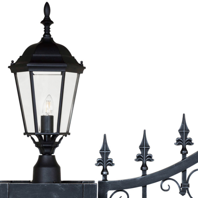 エクステリアに最適なガラスシェードポスト型照明