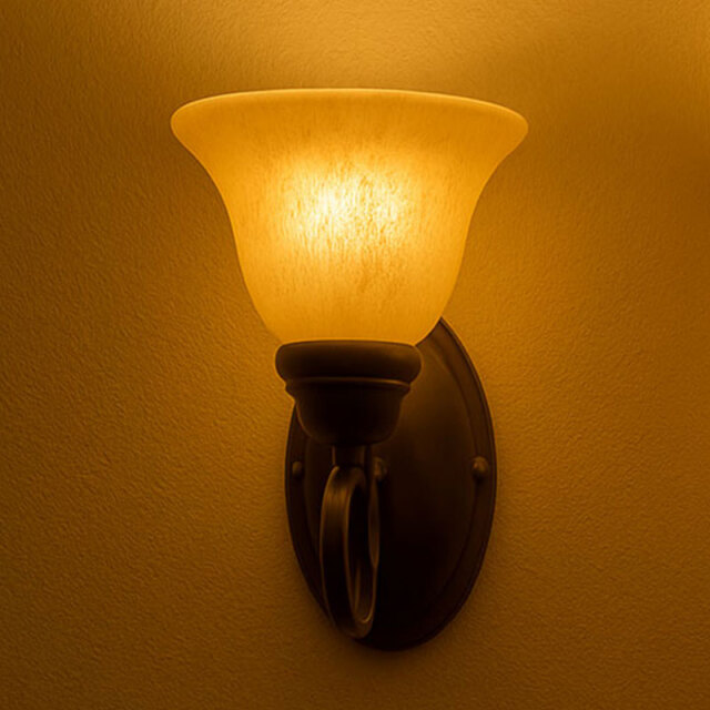 [2個セット］NUVO LIGHTING カステロ1灯ブラケットライト カステロ1灯壁付けブラケット照明（ソノマブロンズ）｜ガラスシェード