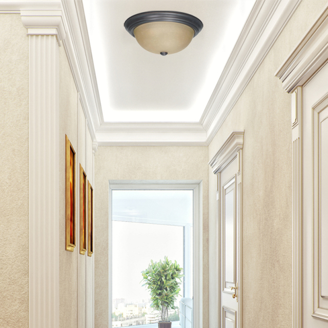 シーリングライト・天井照明 m 3灯シーリングライト（マホガニーブロンズ）｜サークル型・ガラス