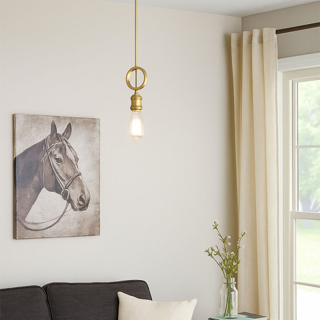 ナチュラルブラスのおしゃれな室内用ペンダント照明