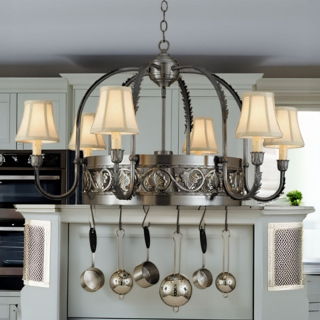 SANDRA LEE リーフ6灯ペンダントライト｜クロスシェードが魅せるアンティーク調のおしゃれなインテリア照明