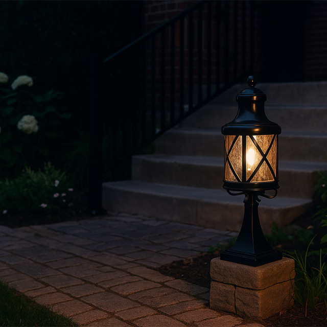 エクステリアに高級感を与える屋外用ポスト型ライト