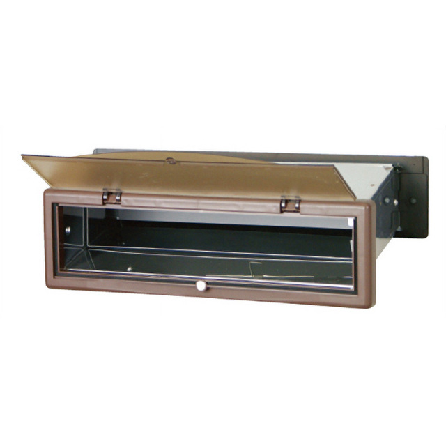 屋外から屋内へ直接投函できる壁貫通タイプの気密型郵便受け口