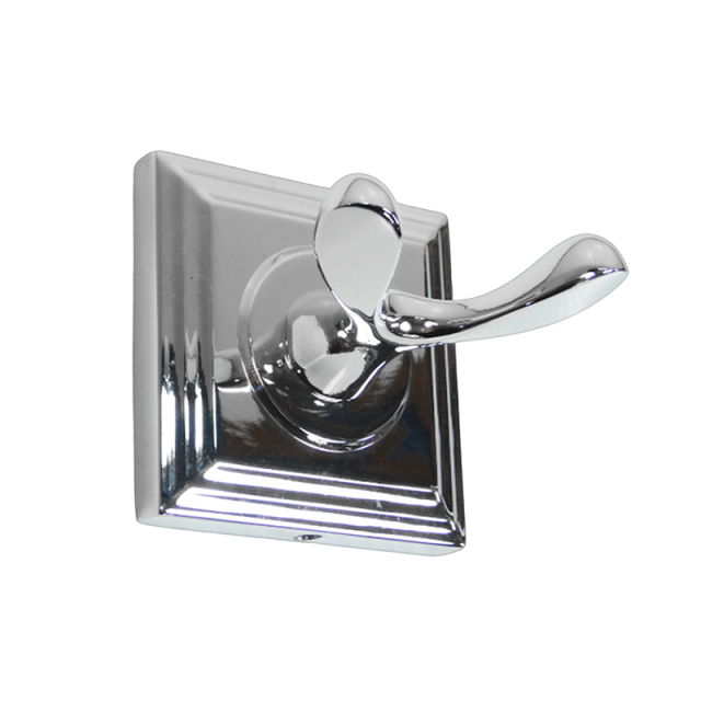 ポリッシュドクローム仕上げのバスローブフック＆タオル掛け｜DESIGN HOUSE（デザインハウス） ハドソンシリーズ