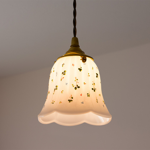 受注製作】照明器具用ガラス製ランプシェード・照明傘（ハンドペイント