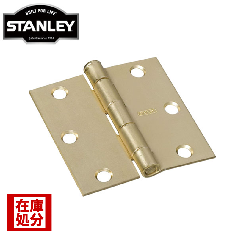 Stanleyハードウェア741 3 1 2 mm 住宅用ドアヒンジ2個セット 真鍮色