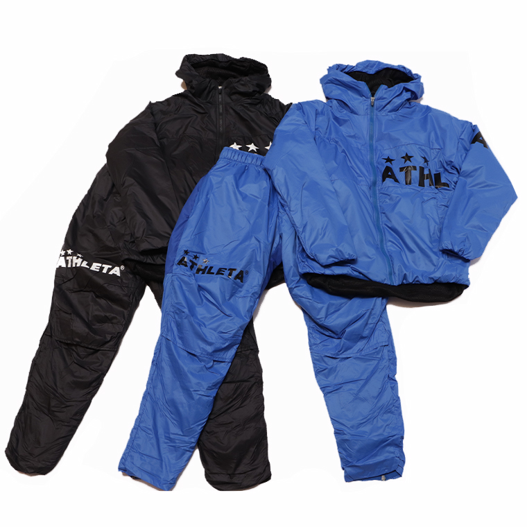 ATHLETA アスレタ 04177J 04179J ジュニア　ボーイズ　アクティブホロウジャケット+パンツ　中綿ウォーマー　上下セット